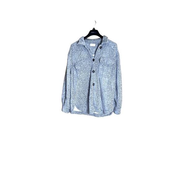 Z Supply women's size large jacket grey button-up pockts  very soft cozy thick - Picture 1 of 13